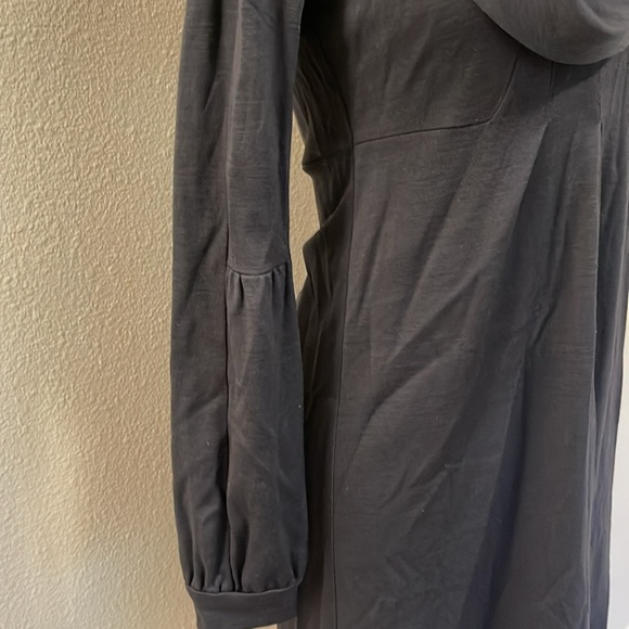 Diane Von Furstenberg Size 2 Dark Grey Wool Cowl Dress - Picture 4 of 9